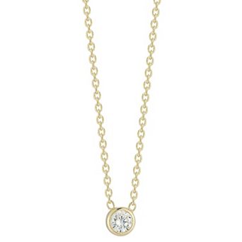 Sunkissed Sterling Sterling Silver Cubic Zirconia Stone Necklace