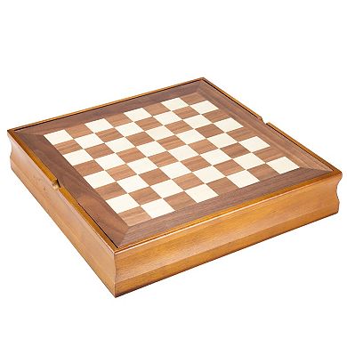 Hey! Play! 7-in-1 Classic Wooden Board Games Set