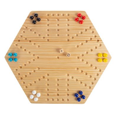 Hey! Play! 6-Player Wooden Strategic Thinking Game