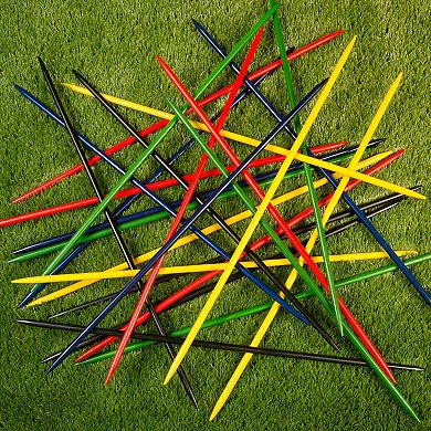 Hey! Play! 25-Piece Jumbo Pick Up Sticks Game and Bag