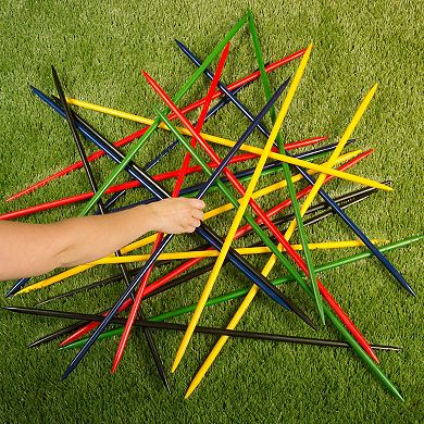 Hey! Play! 25-Piece Jumbo Pick Up Sticks Game and Bag