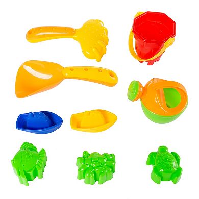 Hey! Play! Sand or Water Table with Lid and Toys