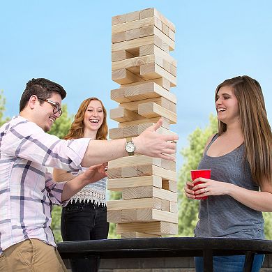 Hey! Play! Giant Wooden Stacking Blocks Game