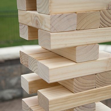 Hey! Play! Giant Wooden Stacking Blocks Game