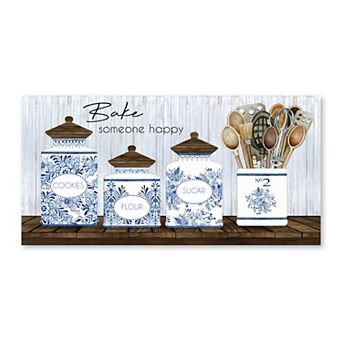 COURTSIDE MARKET "Bake Someone Happy" Canvas Wall Art