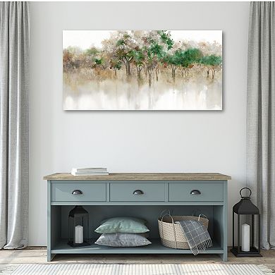 COURTSIDE MARKET Green Forest Reflections I Canvas Wall Art