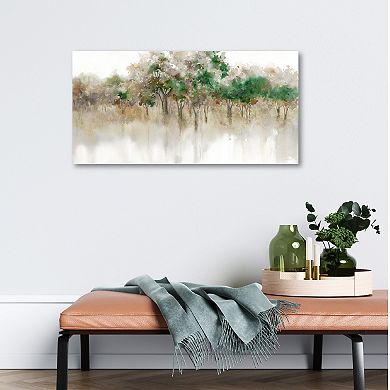 COURTSIDE MARKET Green Forest Reflections I Canvas Wall Art