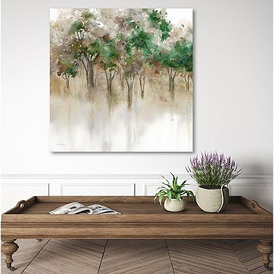 COURTSIDE MARKET Green Forest Reflections II Canvas Wall Art