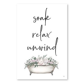 COURTSIDE MARKET "Soak Relax Unwind" Canvas Wall Art
