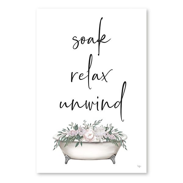COURTSIDE MARKET "Soak Relax Unwind" Canvas Wall Art