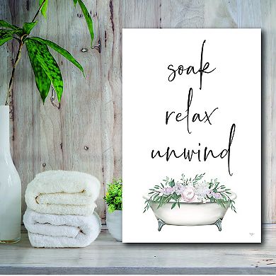 COURTSIDE MARKET "Soak Relax Unwind" Canvas Wall Art