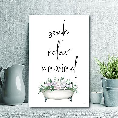COURTSIDE MARKET "Soak Relax Unwind" Canvas Wall Art