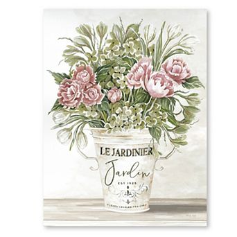 COURTSIDE MARKET Parisian Flower Bouquet Canvas Wall Art
