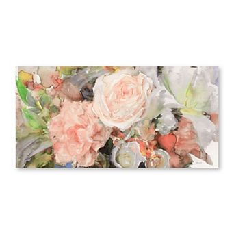 COURTSIDE MARKET Pink Pansy Canvas Wall Art