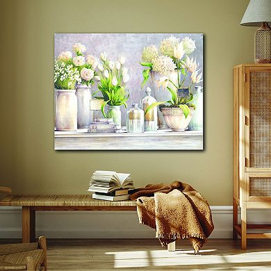 COURTSIDE MARKET Flowers Blooming Wash I Canvas Wall Art