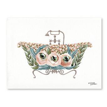 COURTSIDE MARKET Floral Bath I Canvas Wall Art