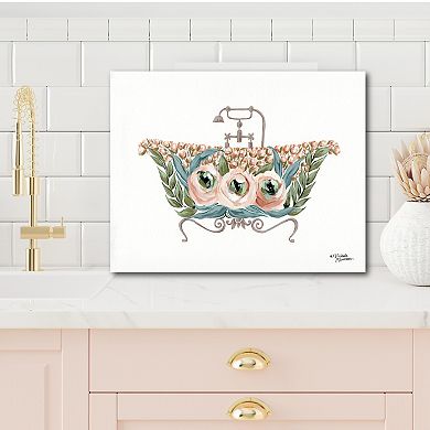 COURTSIDE MARKET Floral Bath I Canvas Wall Art