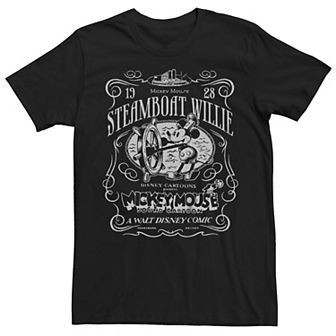 Disney 100 Steamboat Willie Classic Animation Men's Tee