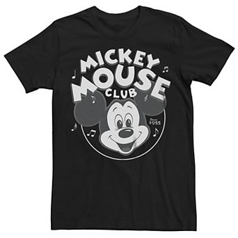 Disney 100 Mickey Mouse Club Black And White Men's Tee