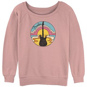 Juniors' Fender Groovy Sunset Logo Slouchy Graphic Sweatshirt