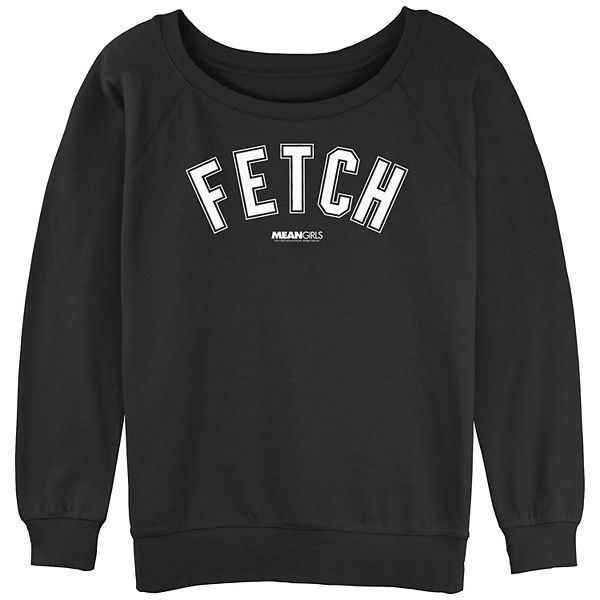 Juniors' Mean Girls Collegiate Print Fetch Slouchy Graphic Sweatshirt