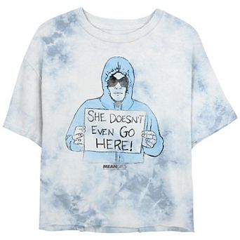 Juniors' Mean Girls She Doesn't Go Here Bombard Wash Cropped Graphic Tee