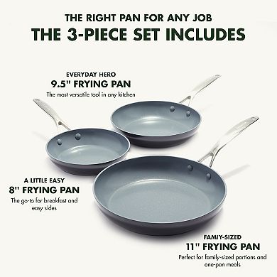 GreenPan Valencia 3-pc. Frypan Skillet Set