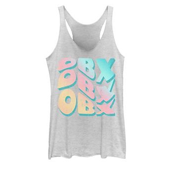 Juniors' Outer Banks OBX Stacked Gradient Racerback Graphic Tank Top