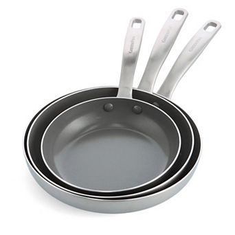 GreenPan Chatham 3 pc Stainless Steel Frypan Set