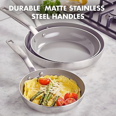 GreenPan Chatham 3-pc. Stainless Steel Frypan Set