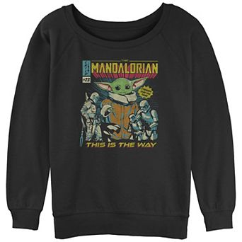 Juniors' Star Wars The Mandalorian Group Shot Comic Cover Doodle Graphic Fleece