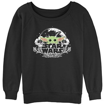Juniors' Star Wars The Mandalorian The Child Floral Graphic Fleece