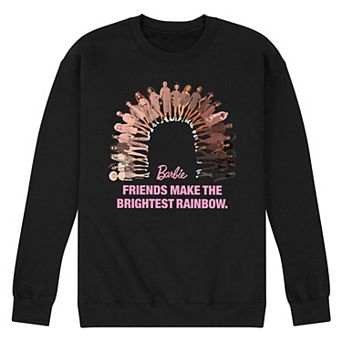 Men's Barbie® Friends Make the Brightest Rainbow Long Sleeve Graphic Sweatshirt