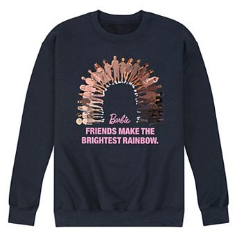 Men's Barbie® Friends Make the Brightest Rainbow Long Sleeve Graphic Sweatshirt