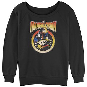 Juniors' Star Wars The Mandalorian Mando & Child Slouchy Terry