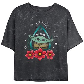 Juniors' Star Wars The Child Planchette Crop Top Tee