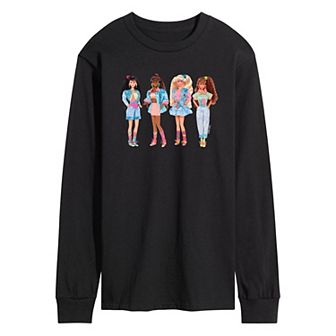 Men's Barbie® Retro Group Long Sleeve Graphic Tee