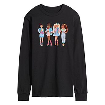 Men's Barbie® Retro Group Long Sleeve Graphic Tee