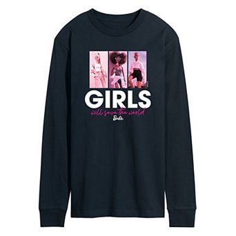Men's Barbie® Girls Will Save The World Long Sleeve Graphic Tee
