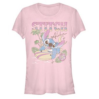 Disney's Lilo & Stitch Juniors' Aloha Tropic Surf Fitted Graphic Tee