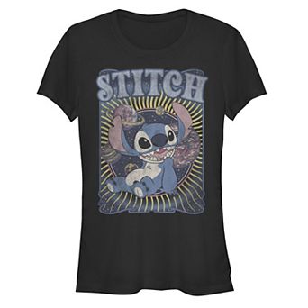 Disney's Lilo & Stitch Juniors' Groovy Planets Fitted Graphic Tee