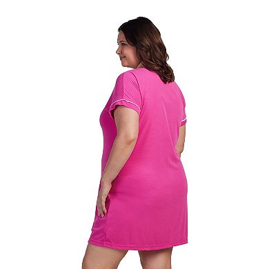 Plus Size Miss Elaine Essentials Terry Short Zip Robe