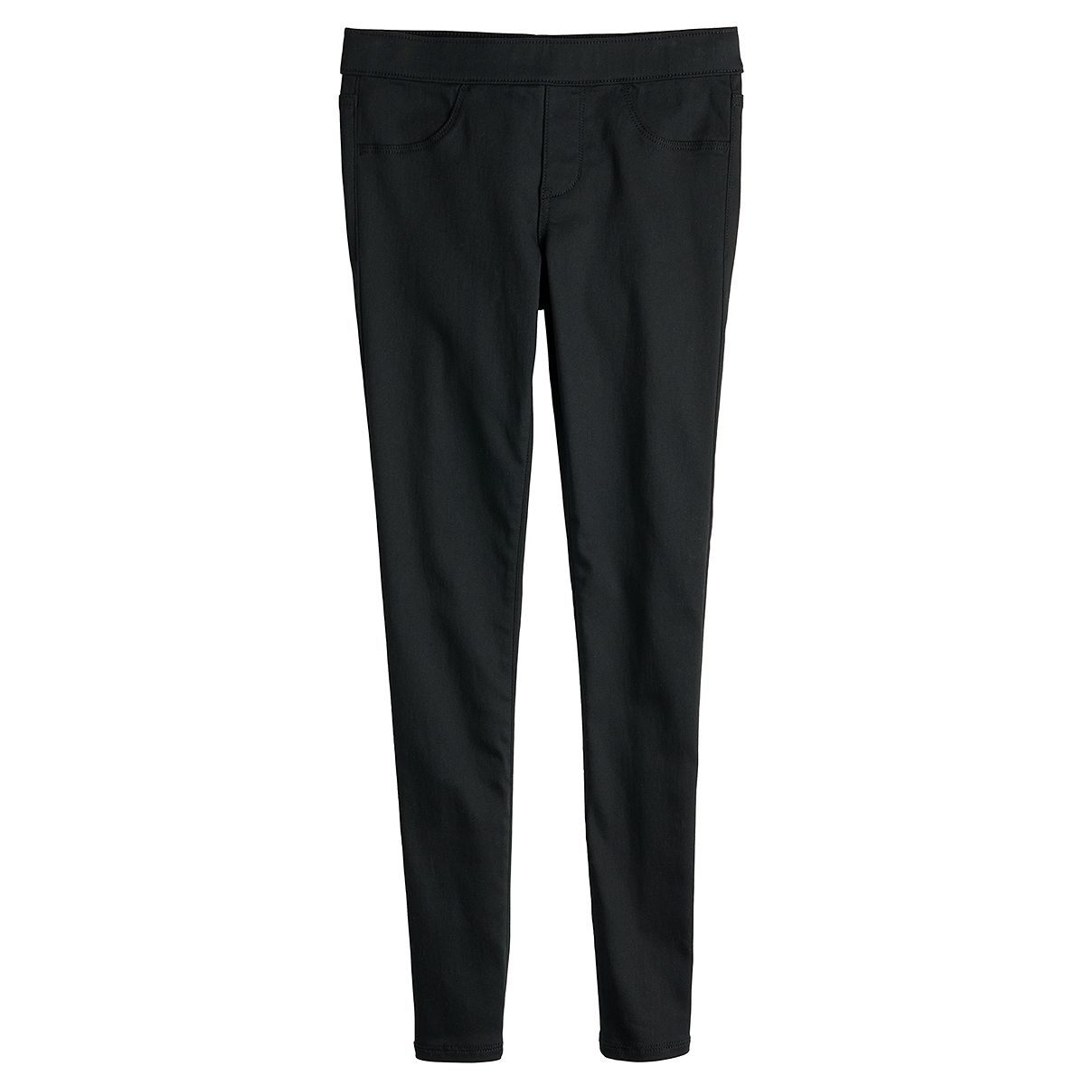 girls mid rise pull-on jeggings, girls