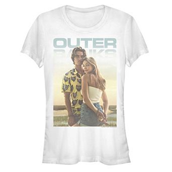 Juniors' Outer Banks John B & Sarah Poster Fitted Graphic Tee