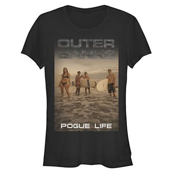 Juniors' Outer Banks Season 2 Pogue Life Surf Beach Fitted Graphic Tee