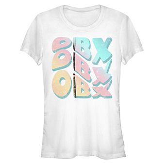 Juniors' Outer Banks OBX Stacked Gradient Fitted Graphic Tee