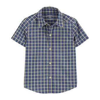 Toddler Boy Carter's Plaid Short Sleeve Button-Down Shirt