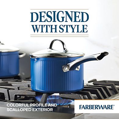 Farberware Style Nonstick Cookware Straining 3-Quart Saucepan