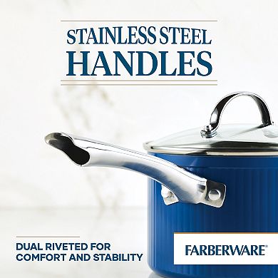 Farberware Style Nonstick Cookware Straining 3-Quart Saucepan