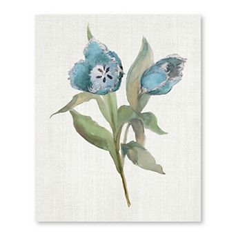 COURTSIDE MARKET Blue Tulip Picks I Canvas Wall Art